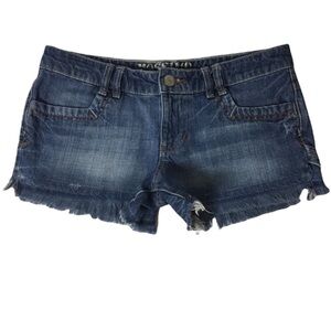 Mossimo Denim Shorts Factory Frayed Hems Size 7